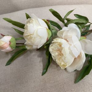 Peony Spray x 3  29” Sea Shell