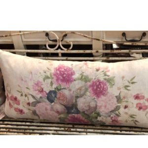 Long Pillow - Pink floral bunch