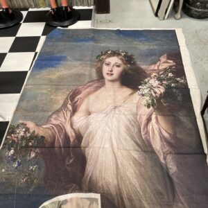 Linen Cloth/Throw Pink Beauty 1.5 m x 2.5m